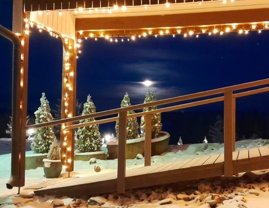 Kaidanojan Kartanon sauna- ja terassitilat