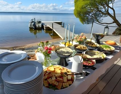 Järvenranta Kaidanojan Kartanon lähistöllä Pöytyällä